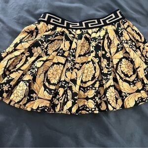 Versace Baroque Black and Gold Skirt